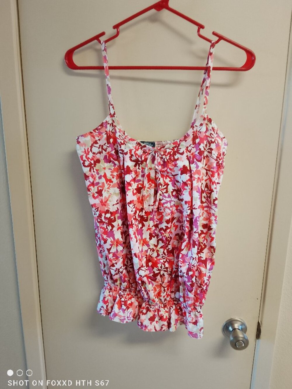 Women's Jrs Y2K Blue Asphalt Floral Tank Top Size Medium